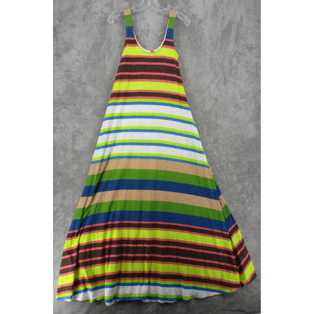 Plenty By Tracy Reese Dress Womens XS Spectrum Maxi Striped Tie Back Jersey Knit